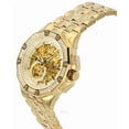 thumbnail image 3 of Bulova Octava Crystal Accents Stainless Steel Skeleton Gold Dial Automatic 98A292 Men's Watch, 3 of 4