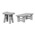 thumbnail image 2 of Deep Cuts Unpainted Miniatures: Wooden Table and Stools, 2 of 2