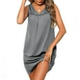 thumbnail image 2 of Diufon Nightgowns for Women Summer Thin Sleeveless Wide Strap V Neck Pajamas Dress Casual Loose Sleepwear, 2 of 9