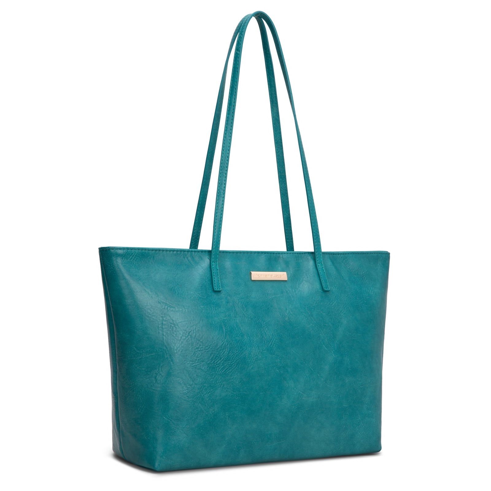 Montana West Tote Bags for Women Purses and Ladies Handbags Medium Size Shoulder Bags with Zipper, Turquoise