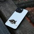 thumbnail image 4 of WIRESTER Shockproof Soft Rubber Cover Case for Apple iPhone 15 Pro Max 6.7" 2023, Boston Terrier Dog Lying Down Looking Up On Light Blue Background, 4 of 5