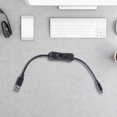 thumbnail image 2 of 30/60/100cm USB3.0 to Type C Extension Cable Male to Male Power Adapter Charging Cord with Switches for LED Light Black, 2 of 8