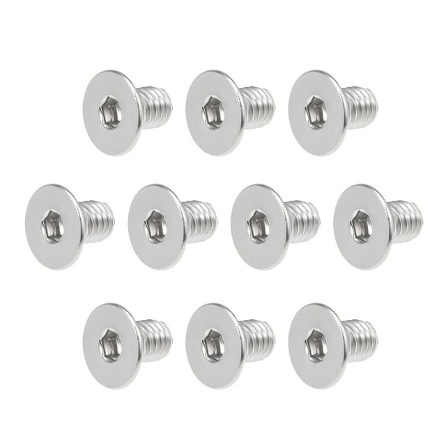 Unique Bargains Vis à Tête Plate M5x8mm Vis Hexagonale Intérieure en Acier Inoxydable 304 Boulons 20 Pcs