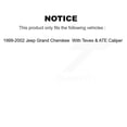 thumbnail image 2 of Transit Auto Front Coated Disc Brake Rotors and Ceramic Pads Kit for Car 1999-2002 Jeep Grand Cherokee with Teves & ATE Caliper KGC-100360, 2 of 11