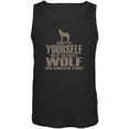 thumbnail image 1 of Always Be Yourself Wolf Mens Tank Top Black MD, 1 of 1