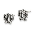 thumbnail image 3 of Auriga Fine Jewelry 925 Sterling Silver Antiqued Dragon Post Stud Earrings for Women, 3 of 6