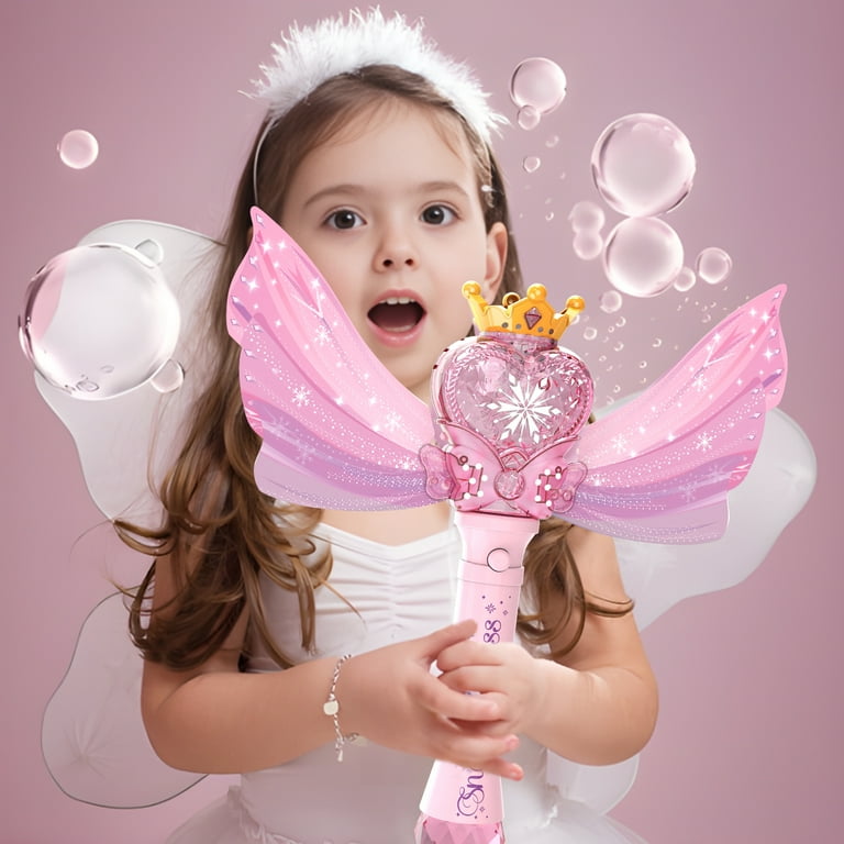 JBeeCtrl Bubble Machine for Girls, Princess Bubble Wand with