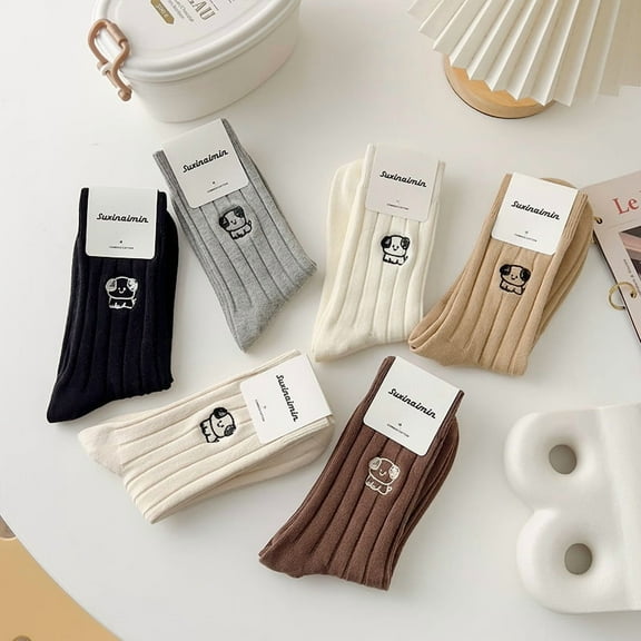 Cute Warm Socks for Women Super Cozy Thick Crew Winter Socks Gifts, 6 Pairs