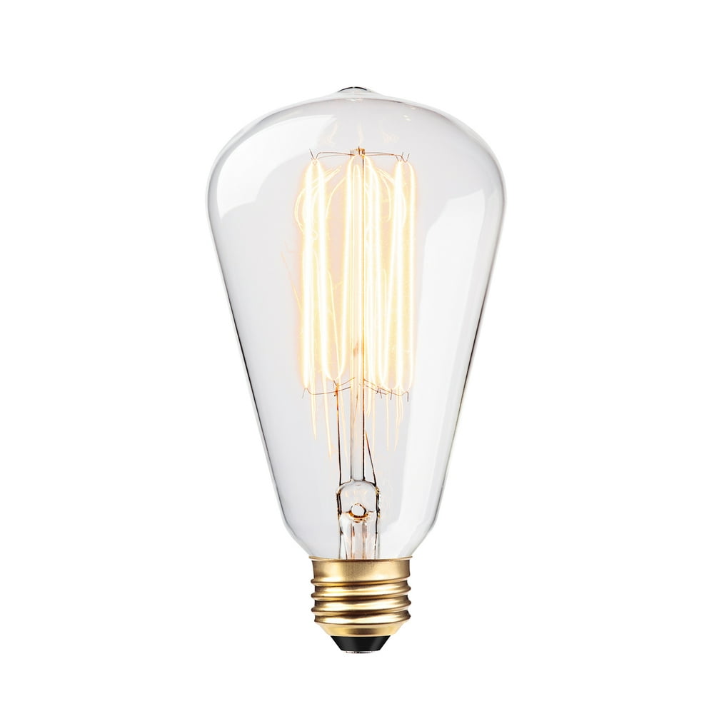 Globe Electric 60W Vintage Edison SType Clear Glass Dimmable