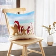 thumbnail image 5 of LALILO Throw Pillow Covers Starfish Red Santa Sandy Beach And Cushion Cover 18" x 18", 2 Pack, 5 of 6