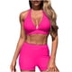 thumbnail image 2 of Traje de baño de 2 piezas para mujer, trajes de baño para mujer, traje de baño + bañador y bikini de moda con abertura, traje de baño de nailon para mujer, 2 of 7