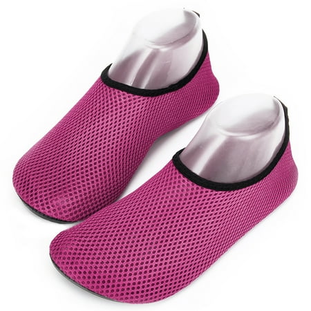 

DODOING Barefoot Water Skin Shoes Summer Mesh Water Sports Shoes Unisex Beach Yoga Diving Aqua Socks Non Slip Surfing Swimming Quick-drying Pool Beach Shoes Black/ Green/ Rose Red/ Blue