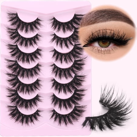 Fox Eye Lashes Wispy Faux Mink Lashes Volume Fairy Cat Eye Lashes That Look Like Extensions Spiky Fake Eyelashes Natural Look