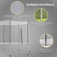 thumbnail image 4 of Soozier 12FT Trampoline Safety Enclosure Net with 8 Poles, Grey PE Material, Rust-Resistant Frame, Dual Zipper Entry for Backyard Fun & Secure Jumping Experience, 4 of 7