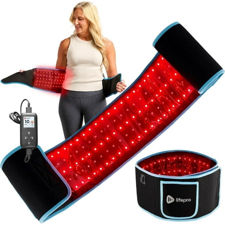LifePro Vibrating Therapy Belt Massager for Back, Waist, and Muscle Relaxation – Black