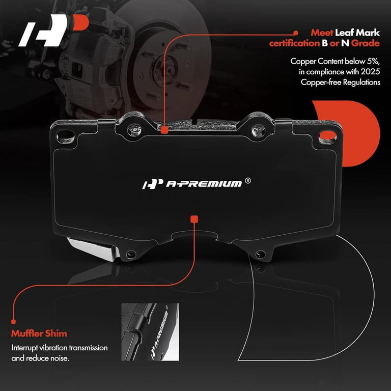 Front Ceramic Brake Pad Kit For Toyota Tacoma 4Runner FJ Cruiser Lexus GX460