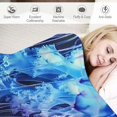 thumbnail image 3 of Shiartex Jellyfish Flannel Throw Blanket Throw All Season Bed Blanket for Sofa Sea Creature Underwater World Fuzzy Blanket Marine Life Sealife Blanket Black Room Decor Aquatic Animal 60x80in, 3 of 6