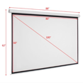 thumbnail image 2 of New 100" 4:3 80" x 60" Motorized Projector Screen with Remote Control-White, 2 of 9