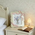 thumbnail image 4 of Tyidzon Photo Display Exquisite Photo Frame With Knot Pearl White Photo Frame Home Decoration Desktop Display Frame, 4 of 6