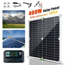 MDHAND 400W Solar Panel Kit 100A 12V Battery Charger With Controller for Car RV Boat Home Roof Van Camping Outdoor