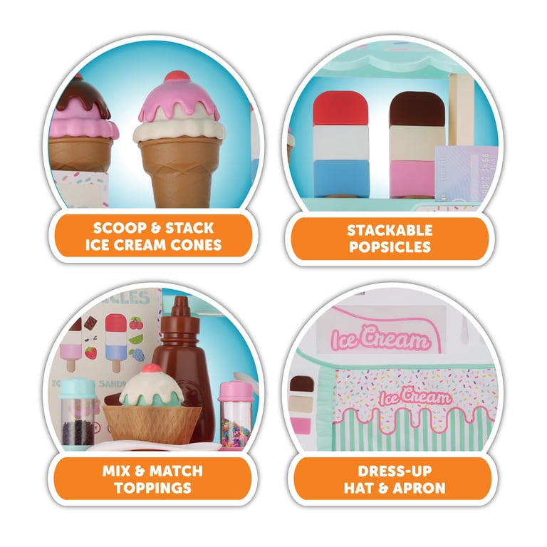 Kid Connection 42-Piece Ice Cream Cart Pretend Play Set photo 4