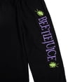 thumbnail image 2 of Beetlejuice Neon Green Beetles Women's Black Straight Leg Sweatpant Joggers-Small, 2 of 5