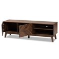 thumbnail image 2 of Baxton Studio Hartman Mid-Century Modern Walnut Brown Finished Wood TV Stand, 2 of 7