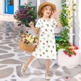 thumbnail image 4 of FORMRS Girls Short Sleeve Dress Summer Casual Round Neck A-line Beach Sundress, Sizes 2T-8T, Colorful Cartoon Planes Pattern, 4 of 8