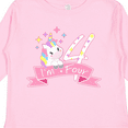thumbnail image 4 of Inktastic I'm Four Cute Unicorn 4th Birthday Boys or Girls Long Sleeve Toddler T-Shirt, 4 of 5