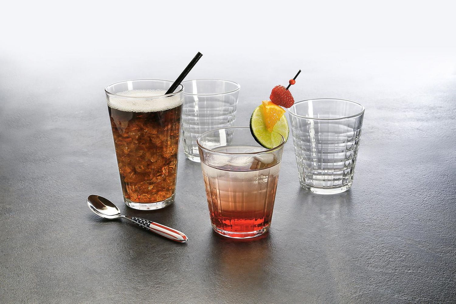 Duralex Prisme Clear Glass Tumbler, 500 ml Set of 6