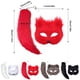 thumbnail image 4 of Qarigey Máscara de disfraz para Halloween, práctica idea de regalo para entusiastas de las máscaras, máscara de decoración, máscara Disfraces de disfraces rojo, 4 of 6