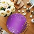 thumbnail image 2 of Modern Purple Round 15 Inch Placemats Set of 6, Abstract Diamond Luxury Gradient HeatResistant Non Slip Place Mats for Dining Table, Wipeable Braided Kitchen Table Mats for Housewarming, 2 of 9