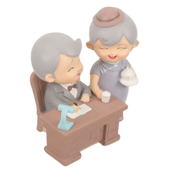 WHAMVOX Estatua De Pareja Anciana En Resina Para De Aniversario Y Ambiente Acogedor