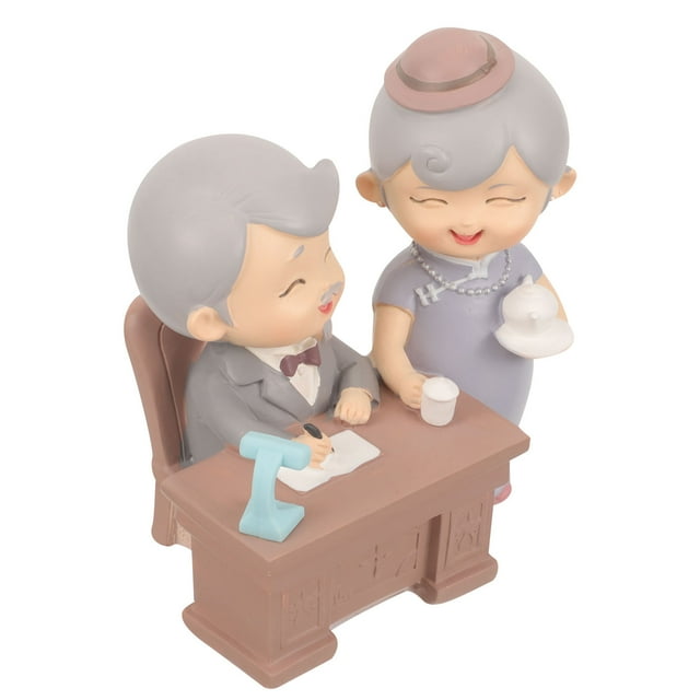 WHAMVOX Estatua De Pareja Anciana En Resina Para De Aniversario Y Ambiente Acogedor