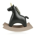 Rocking Horse Statue Black Small 13.5x4.5x14.5cm/5.3x1.8x5.7 Decorative