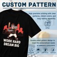 thumbnail image 5 of Black T Shirts for Men, Hippo Baseball Work Hard Dream Big, Graphic 1 Mens Graphic Tees, 24936754,XXL, 5 of 8