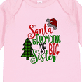 thumbnail image 4 of Inktastic Santa is Promoting Me to Big Sister Green Plaid Tree Girls Long Sleeve Baby Bodysuit, 4 of 5