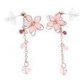 thumbnail image 1 of 1 Paire de Boucles d'Oreilles Goutte à Goutte en Résine Fleur de Cerisier (Rose), 1 of 8
