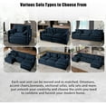 thumbnail image 4 of 143.31" Modular Sectional Sofa,U-Shaped Chenille Sofa Couch with Movable Ottoman,Modern 6 Seat Cloud Sectional Couches for Living Room Office Home (Blue, U-6 Seater), 4 of 9