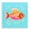 Whimsical Orange Fish, variant on Stupell Industries Cottage Whimsical Fish & Seaweed Black Framed Giclee Art, 12 x 12, by Andrea Haase