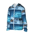 thumbnail image 2 of Rocae Mountain Cottage In Snow Print Breathable Sun Protection Hoodie Quick-Dry Lightweight Long Sleeve Hoodie Unisex Running Sports Shirt X-Large, 2 of 9