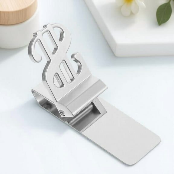 LEDMOMO 1Pcs Spring Loaded Money Clip Sign Shape Stainless Steel for Graduation