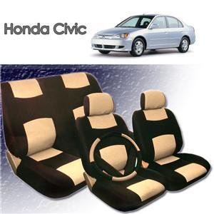 2001 2002 2003 2004 Honda Civic Synthetic Leather Seat Covers Set All Fees Included Walmart Com