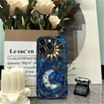 thumbnail image 7 of FKBRCL4U Compatible with iPhone 16 Pro Matte Case, Blue Stained Glass Golden Sun Moon Pattern for Girl Full Body Design Soft Silicone Drop Shock Scratch Protection for iPhone 16 Pro, 7 of 7