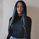 thumbnail image 3 of 24in Synthetic Wig for Women Black Medium Length Straight Hair Wig Cosplay Wig for Parties and Dates, 3 of 5