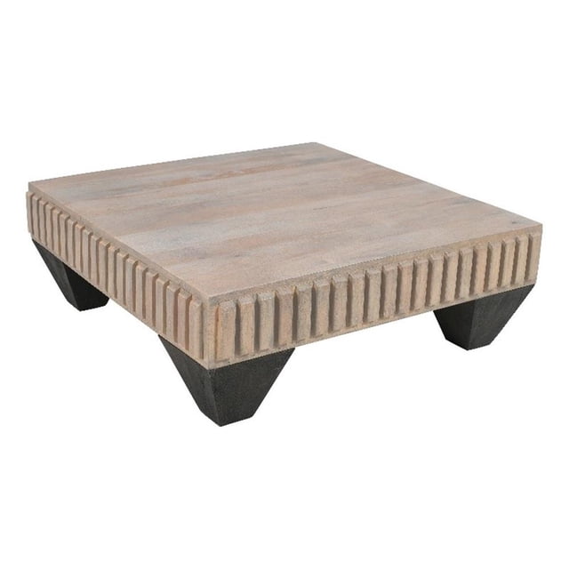 Tokyo Inspired 36 Inch Square Mango Wood Coffee Table