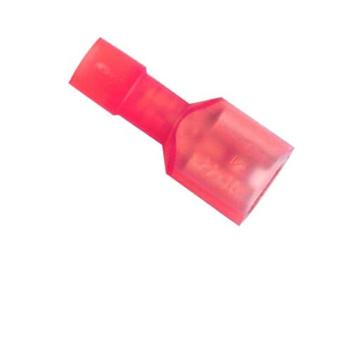 Female Quick Disconnect Nylon See-Thru Fully Insulated .250" 22-18 AWG (Red) - 25PK