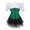 Black Green, variant on Underbust Corset Top with Shirt 3set Women Plus Size for Renaissance Medieval Pirate Cosplay Gold L