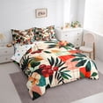 thumbnail image 3 of Manfei Red Cherry Twin Bedding Sets 7-Piece for Kids Children,Tropical Flower Fruit Bedding Comforter Set Microfiber,Geometric Plaid Breathable Sheet Sets,Ultra Soft Home Decor,Reversible, 3 of 8
