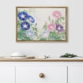 thumbnail image 4 of Framed Canvas Print Wall Art Morning Glory Flowers in Soft Hues Vintage Botanical Art for Living Room, Bedroom, Office - 16"x24" NATURAL, 4 of 7